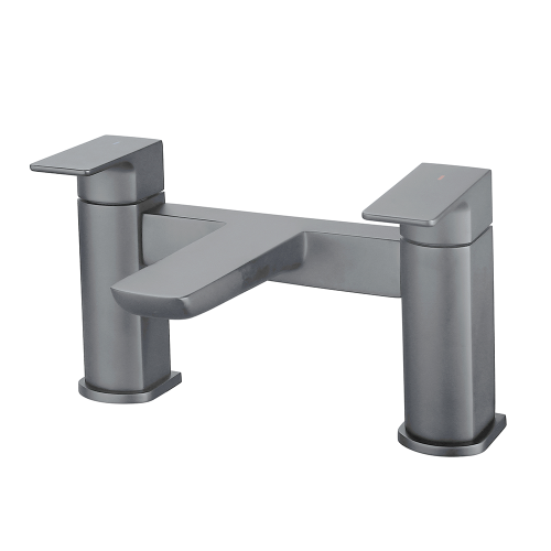 Hydro Gunmetal Deck Mounted Bath Filler