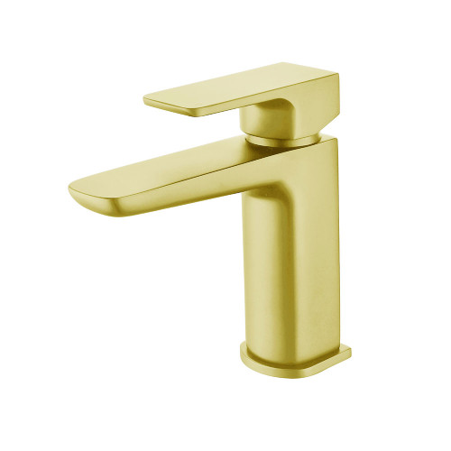 Hydro Brushed Brass Basin Mono Mixer & Slotted Sprung Basin Waste