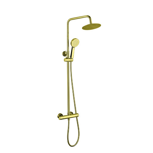 Maine Round Thermostatic shower - Brushed Brass