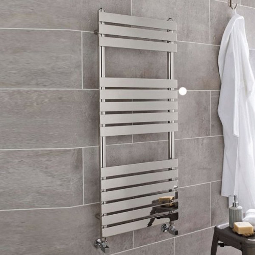 Milan 500mm x 1200mm Chrome Designer Heated Towel Rail