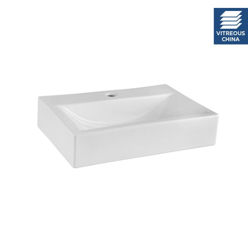 Rectangular 460mm Vessel Basin - 1 Tap Hole