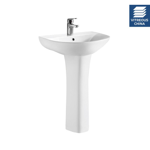 Olympus 550mm Basin & Full Pedestal - 1 Tap Hole