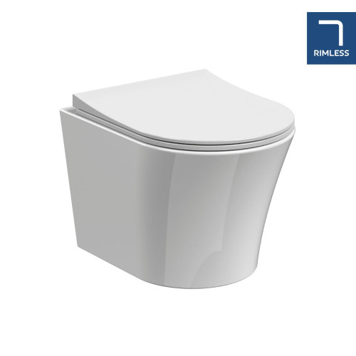 Nuie Freya Rimless Wall Hung Toilet & Soft Close Seat