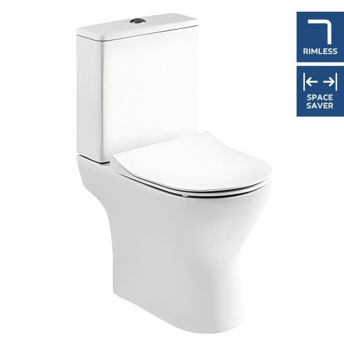 Olympus Modern Rimless Short Projection Toilet + Soft Closing Seat