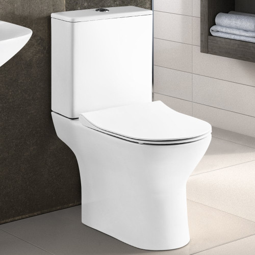 Metro Modern Rimless Short Projection Toilet + Soft Closing Seat