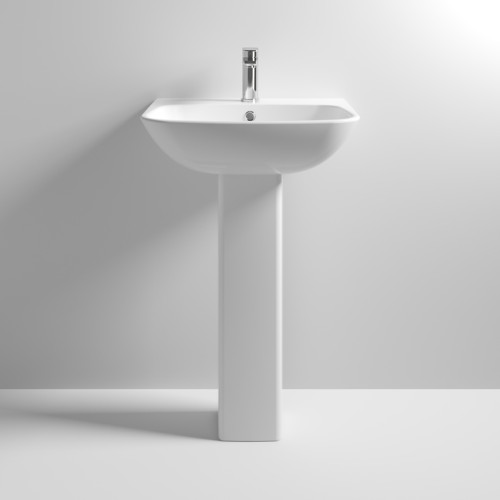 EVO 545mm Basin & Full Pedestal - 1 Tap Hole