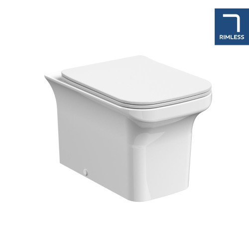 Nuie Ava Square Back To Wall Toilet & Soft Close Seat