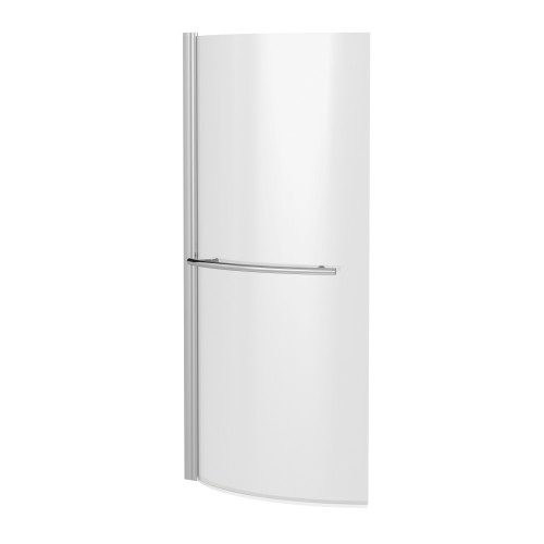 Nuie Curved Hinged Shower Bath Screen with Towel Rail