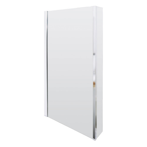 Nuie Pacific 800mm Chrome L-Shaped Bath Screen (Fixed)
