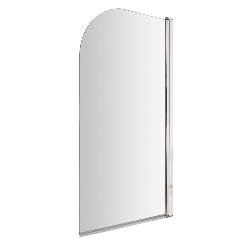 Arched Edge Chrome Bath Screen 800mm x 1400mm x 6mm