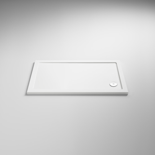 Pearlstone White Rectangular Shower Tray 1100mm x 700mm x 40mm