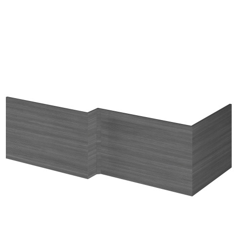 Anthracite Woodgrain 1700mm Square Shower Bath Front Panel