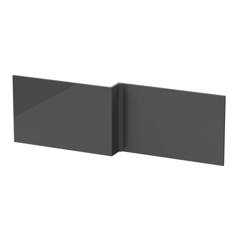 Grey Gloss 1700mm Square Shower Bath Front Panel