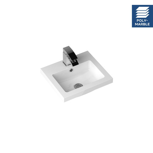 Jewel 400mm Polymarble Rear Tap Basin - 1 Tap Hole