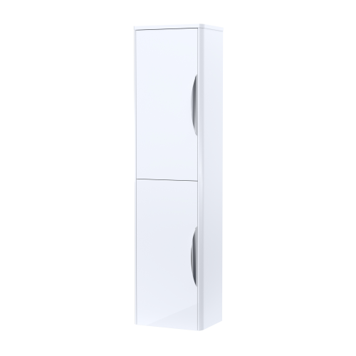 Roma 350mm x 1400mm White Gloss Wall Mounted Cabinet