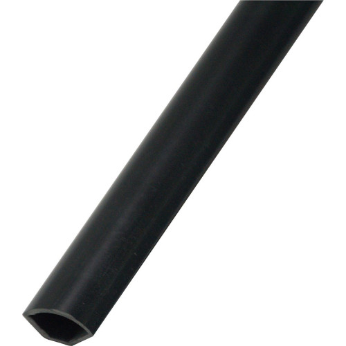 PVC Black Cladding Quadrant Trim - (8mm x 2700mm)