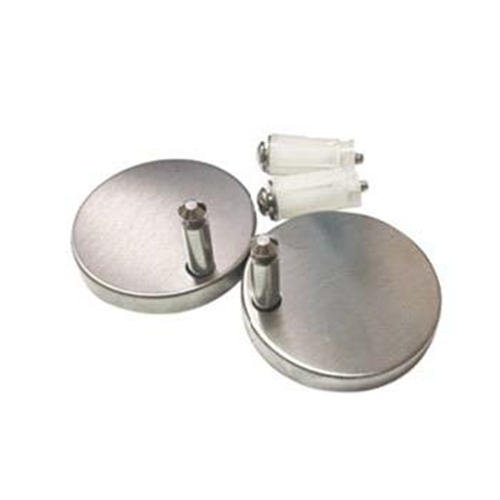 Toilet Seat Cover Caps (Chrome) 56mm x 8mm Height