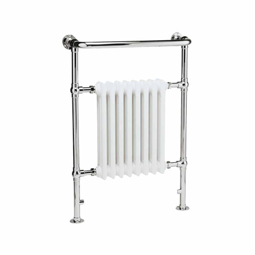 K-Rad Crown Traditional White & Chrome Heated Towel Rail Radiator (945mm x 675mm)