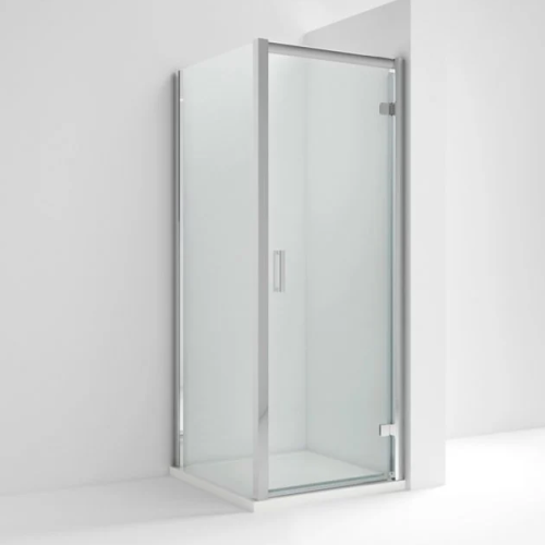 Kristal Chrome 760mm Hinged Door & 760mm Side Panel Enclosure Package With Tray & Waste