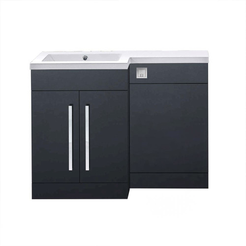Miami Matt Black 1100 L-Shape Combination Furniture Pack(L/H)