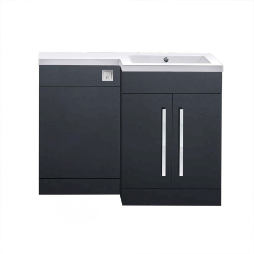 Miami Satin Black 1100 L-Shape Combination Furniture Pack(R/H)