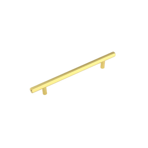 Brushed Brass Rectangular Furniture Handle (160 mm Centres)