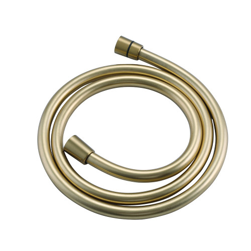 1.5m Brushed Brass PVC Shower Flex Hose