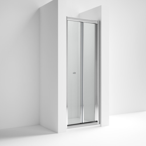 Kristal Chrome 760mm Bi-Fold Door 6mm Glass (1900mm)