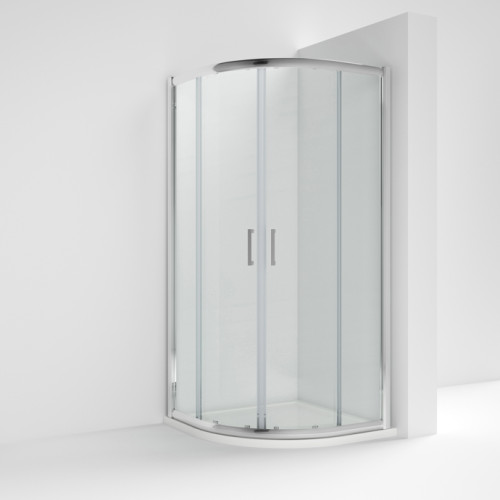 Kristal Chrome Quadrant Shower Cubicle 1000mm x 1000mm Double Door 6mm Glass (1900mm)