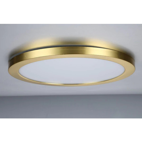 Tauri Satin Brass LED Flush Wall/Ceiling 24W Panel