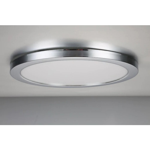 Tauri Satin Chrome LED Flush Wall/Ceiling 24W Panel