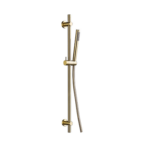 Round Brushed Brass Slider Rail Kit