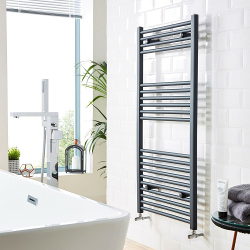 K Rail 1000mm x 400mm Anthracite Flat Towel Rail