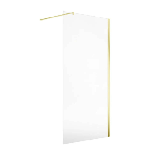 Brushed Brass 800mm x 1850mm Wetroom Screen