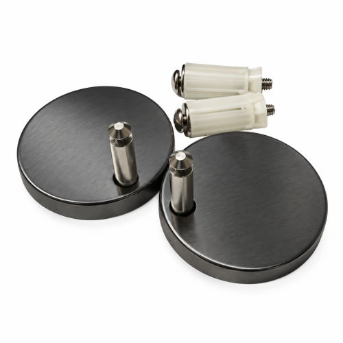 Toilet Seat Cover Caps (Gunmetal) 56mm x 8mm Height