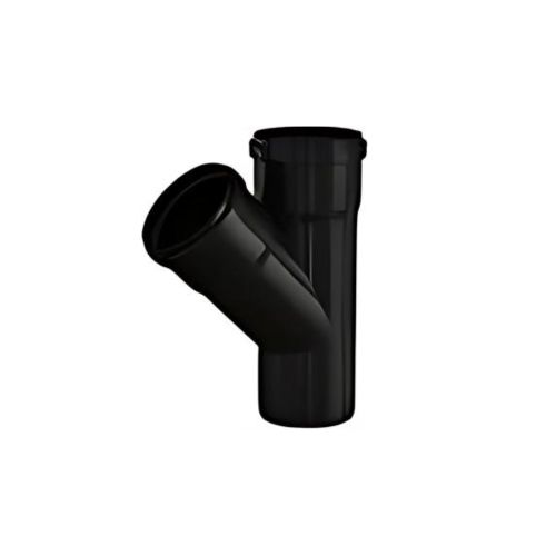 PF 110mm - 45Â° Double Socket Soil Pipe Tee Black