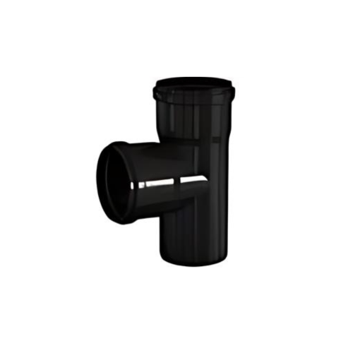 PF 110mm - 90Â° Double Socket Soil Pipe Tee Black