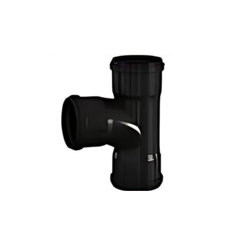 PF 110mm - 90Â° Triple Socket Soil Pipe Tee Black