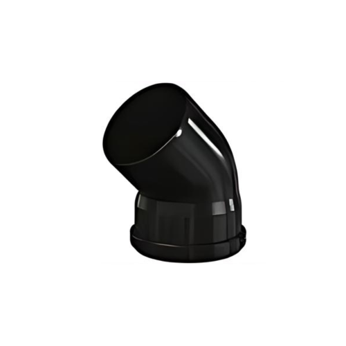 PF 110mm - 45Â° Single Socket Soil Pipe Bend Black