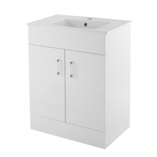 Edge 600mm Floor Standing Cabinet & Minimalist Basin - 1 Tap Hole