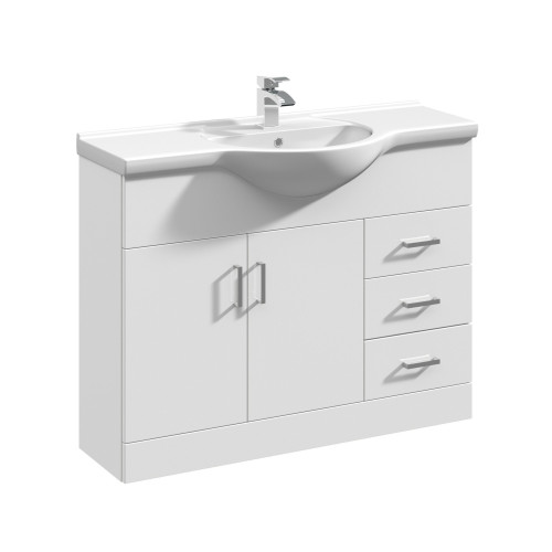 Mayford 1050mm Floor Standing Cabinet & Basin - 1 Tap Hole