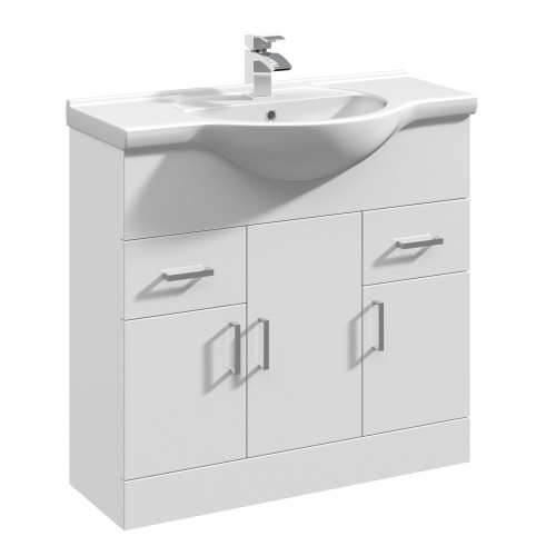 Mayford 850mm Floor Standing Cabinet & Basin - 1 Tap Hole