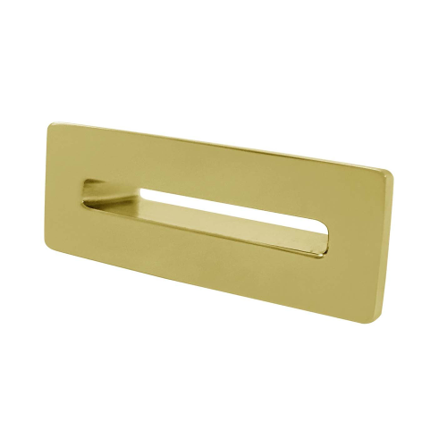 Square Basin Overflow Plate - Brushed Brass