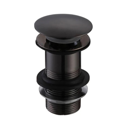 Matt Black Sprung Dome Basin Waste (Unslotted)