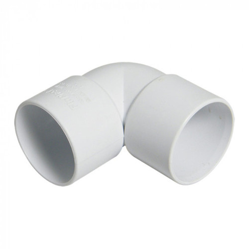 ABS Solvent Weld 90 Degree Knuckle Bend 40mm White