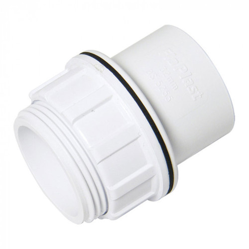 ABS Solvent Weld Tank Connector 40mm White
