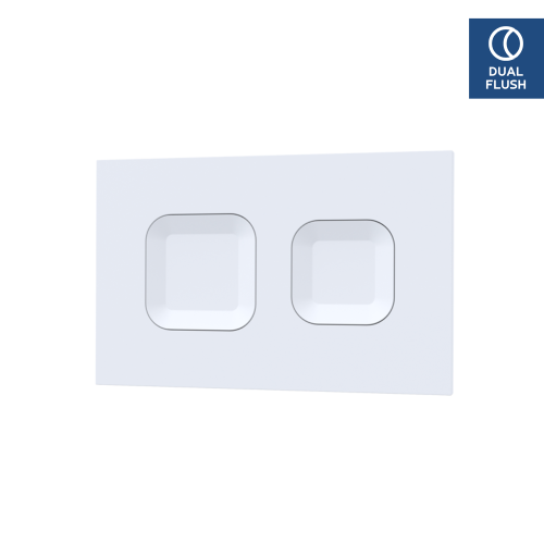 Chrome Square Dual Push Button Plate