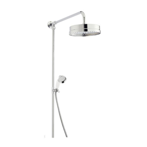 Luxury Chrome/White Rigid Riser Kit