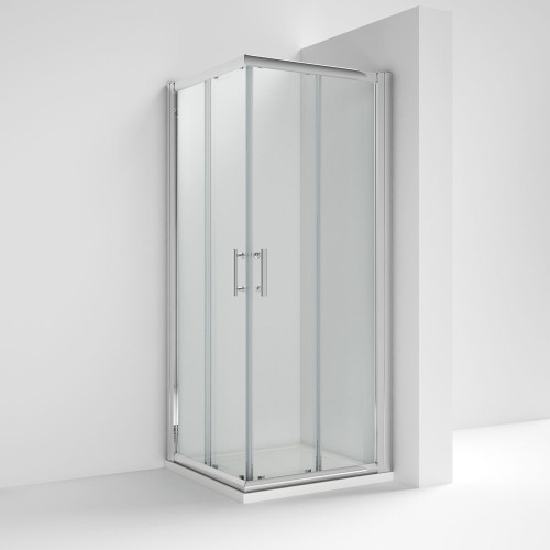 Pacific Chrome 800mm Corner Entry Shower Enclosure - Enclosure Only