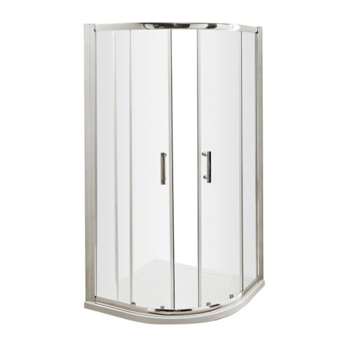 ICE Chrome Quadrant Shower Cubicle 900mm x 900mm Double Door 6mm Glass (1850mm)